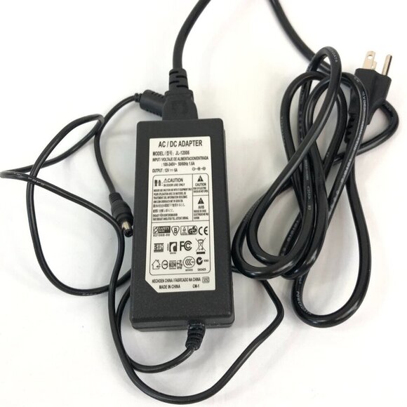 AC/DC Adapter Model JL-12006 Input 100-240V 1.6A Output 12V=6A - Picture 1 of 6